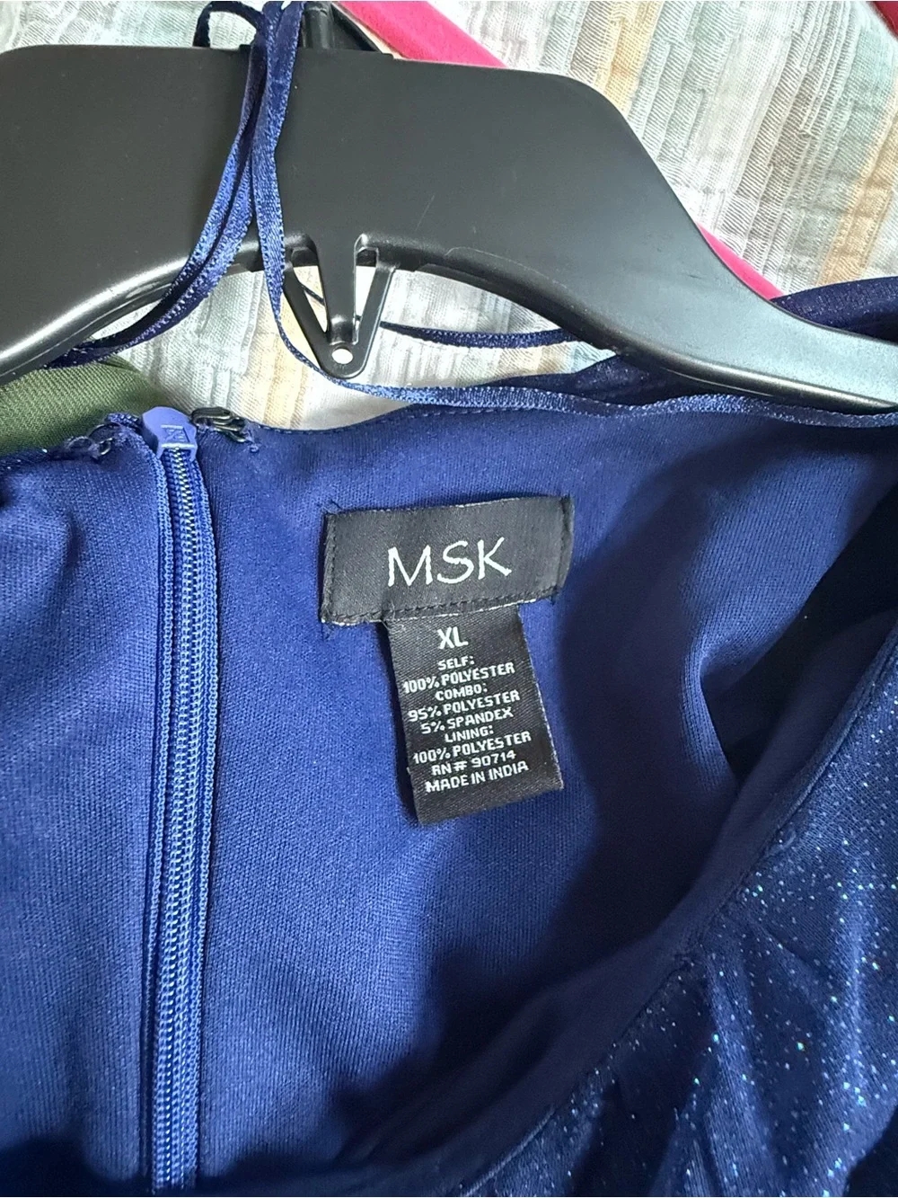 MSK Navy Blue Sparkle One-Piece Bodysuit